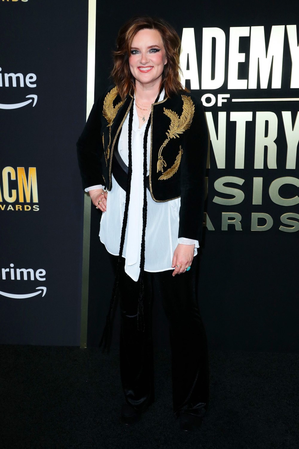 Brandy Clark stepped out in an embroidered jacket.